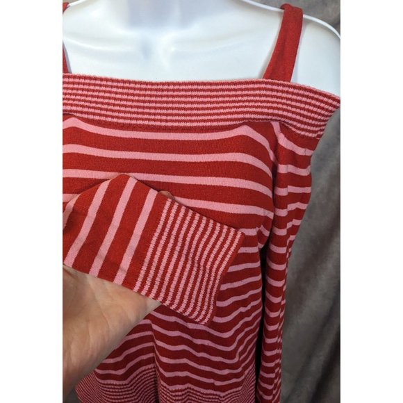 Vintage Takeout Pink And Red Striped Top - Picture 7 of 11
